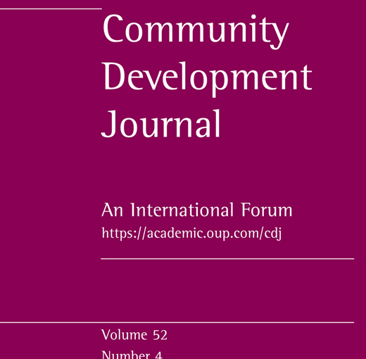 Latest issue of the OUP Community Development Journal out