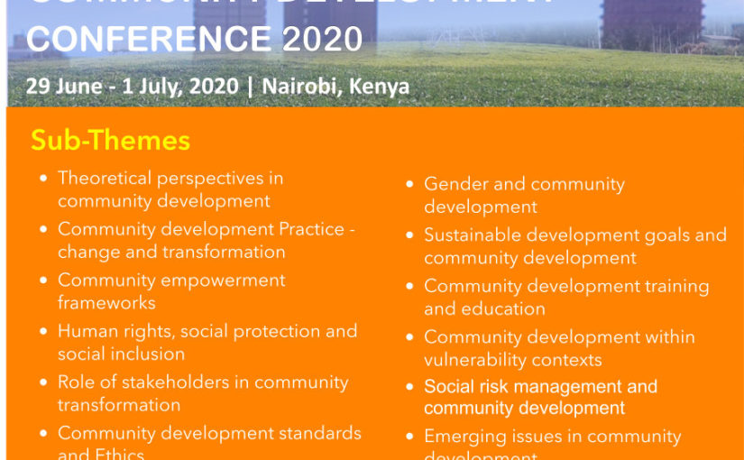 2020 World Community Development Conference Abstracts