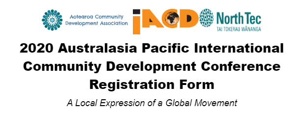 60 Day Countdown to Register for the 2020 Australasia Pacific International Community Development Conference!