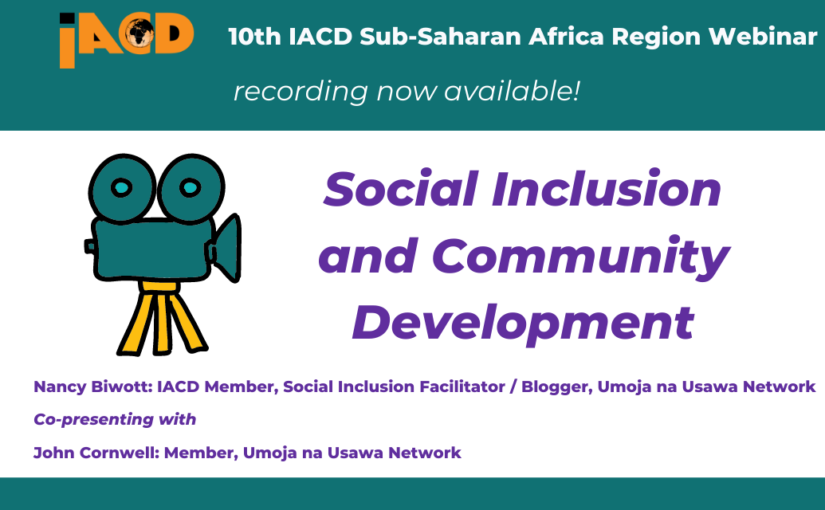 Watch the “Social Inclusion and Community Development” IACD webinar now!