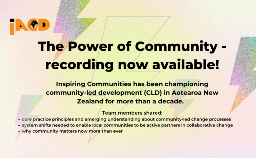 The Power of Community – webinar recording now available!