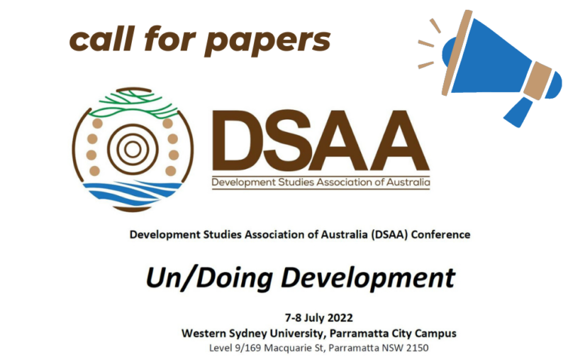 Call for Papers — Development Studies Association of Australia (DSAA) Conference