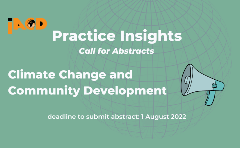 Call for Abstracts for Next Issue of Practice Insights — Climate Change and Community Development