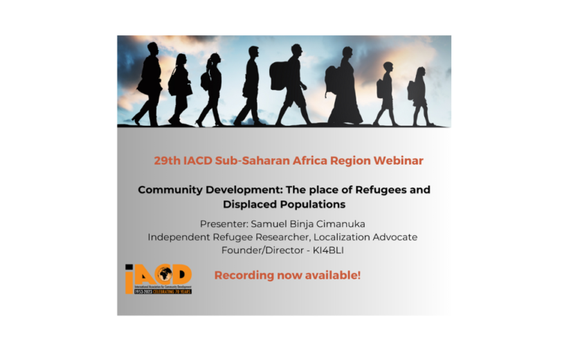 29th IACD Sub-Saharan Africa Region Webinar: recording now available