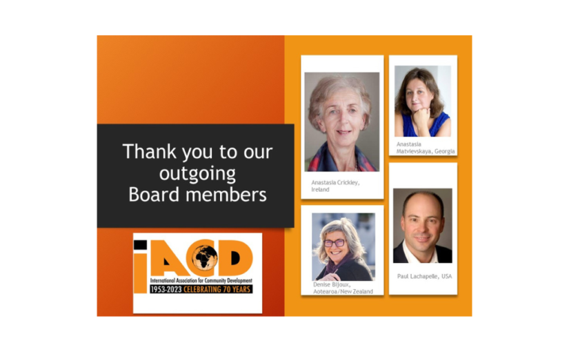 Thank you to our outgoing Board Members