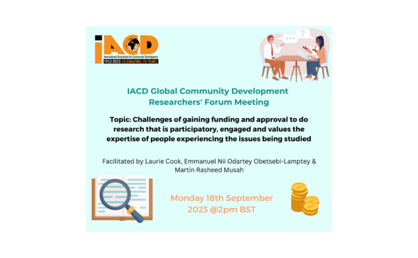 IACD Global Community Development Researchers’ Forum Meeting 18th September 2023