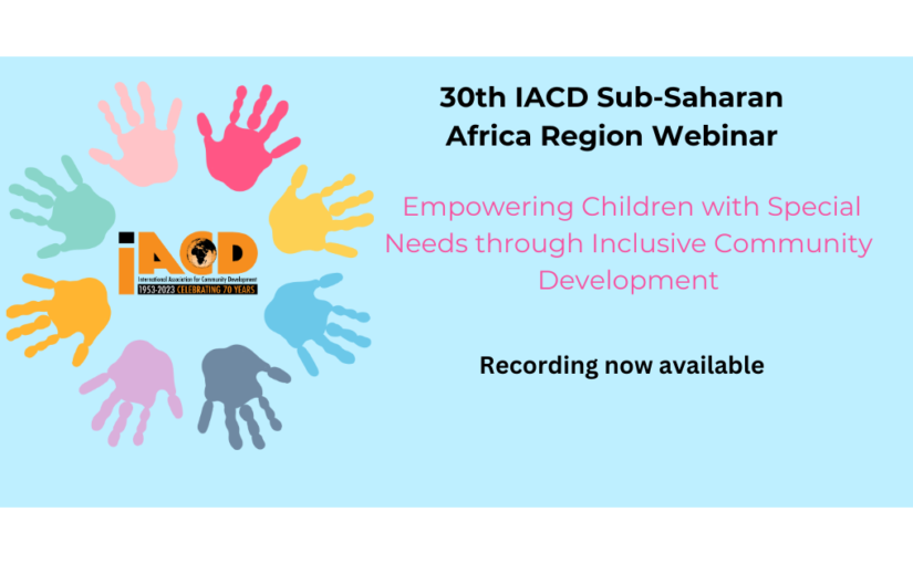 Recording now available: 30th IACD Sub-Saharan Africa Region Webinar