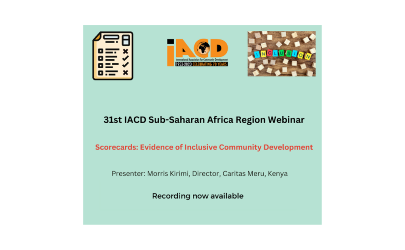 31st IACD Sub-Saharan Africa Region Webinar: Recording now available