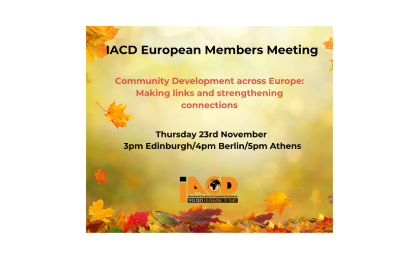 Join us: IACD European Members Meeting 23rd November 2023