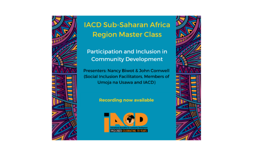 Recording now available: IACD Sub-Saharan Africa Region Master Class