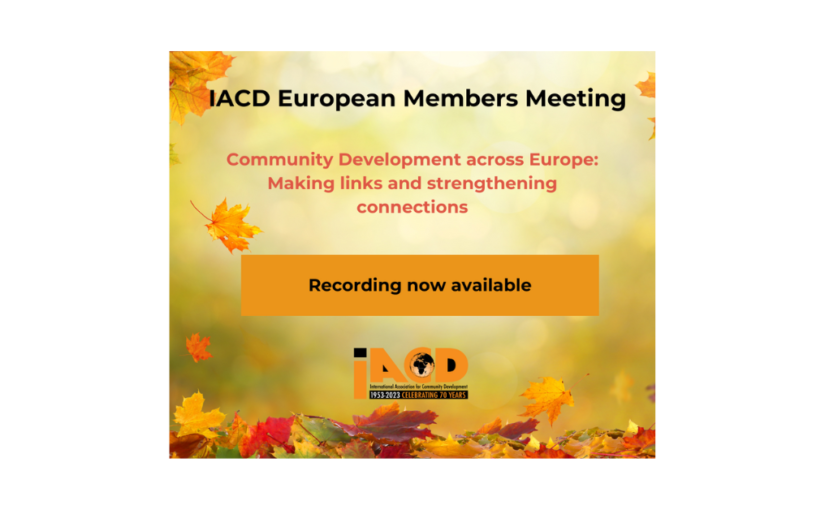 Recording now Available: IACD European Members Meeting